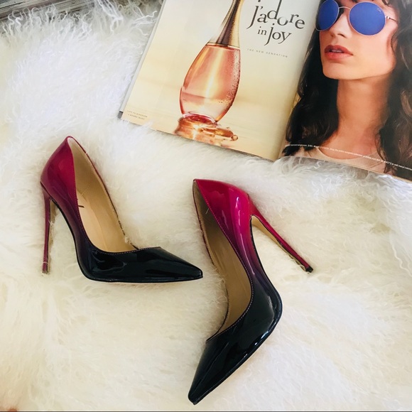 Gradient Heels Patent Leather Pumps - Picture 3 of 7